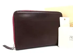 ■新品■未使用■ PRARE プレリー レザー ラウンドファスナー 財布 ウォレット 小銭入れ レディース メンズ ブラウン系 AW5299のサムネイル