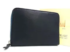 ■新品■未使用■ PRARE プレリー レザー ラウンドファスナー 財布 ウォレット 小銭入れ レディース メンズ ダークネイビー系 AW5300のサムネイル