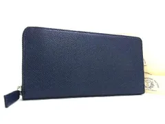 ■新品■未使用■ PRAIRIE TRADITIONAL FACTORY プレリー レザー ラウンドファスナー 長財布 小銭入れ ウォレット ネイビー系 AW5321のサムネイル