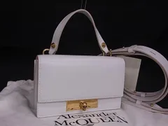 ■新品■未使用■ ALEXANDER McQUEEN アレキサンダー マックイーン ミニスカルロック レザー 2WAY ハンドバッグ ショルダー AY1619のサムネイル
