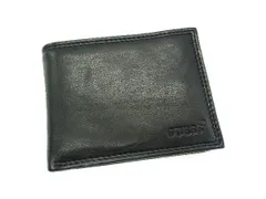 ■美品■ GUESS ゲス レザー 二つ折り カードケース付き 財布 札入れ メンズ ブラック系 DE2265のサムネイル