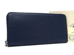 ■新品■未使用■ PRAIRIE TRADITIONAL FACTORY プレリー レザー ラウンドファスナー 長財布 小銭入れ ウォレット ネイビー系 FC0078のサムネイル