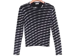 ■極美品■ BALENCIAGA バレンシアガ レーヨン×ポリエステル 長袖 トップス 表記サイズ S 洋服 ブラック系×ホワイト系 AV5898のサムネイル