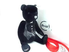 Steiff テディベア スワロフスキーキーホルダー バッグペンダント 黒