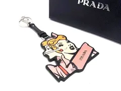 ■新品■未使用■ PRADA プラダ レザー キーホルダー バッグチャーム ピンク系 AT5882のサムネイル
