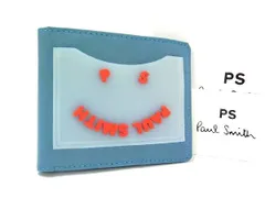 ■新品■未使用■ PS Paul Smith ピーエスポールスミス M2A-5321 ポリエステル スマイル 二つ折り 財布 ウォレット ブルー系 BG1592のサムネイル