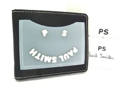 ■新品■未使用■ PS Paul Smith ピーエスポールスミス M2A-5321 ポリエステル スマイル 二つ折り 財布 ウォレット ブラック系 BG1597のサムネイル