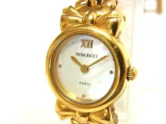 ■稼働品■ NINA RICCI ニナリッチ クォーツ シェル リボン 腕時計 ウォッチ レディース ゴールド系 DP2179のサムネイル