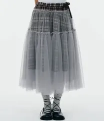 秋山 澪 CHECK tulle スカート CHECK スカートのサムネイル