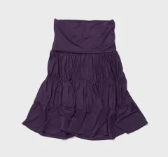 PARTIMENTO WOMEN(パルティメントウィメン) ジャージ シャーリング ミディ スカート ミッドナイト プラム（PLUM）のサムネイル