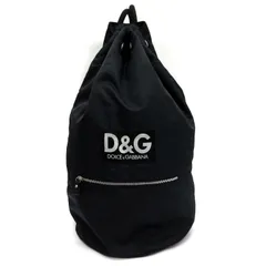 ディー&ジー ドルガバ ドルチェ&ガッバーナ D&G 巾着 ボンサック ワンショルダーバッグ リュックサック ナップサック 黒 ブラック ☆AA★のサムネイル