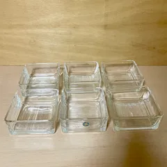 ガラス小鉢 セット　レトロ　HOYA スクエア　ヴィンテージ　スタッキング　角小鉢のサムネイル
