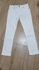 サンローラン 白 スリムフィット デニム パンツ 26のサムネイル