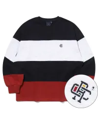 ロマンティッククラウン COLOR ブロック スウェット シャツ スウェット クルーネック ネイビー XLのサムネイル