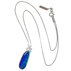 TASAKI　タサキ　ネックレス　大粒　ボルダーオパール　ダイヤ　750　K18　WG　希少　レアのサムネイル