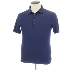 【中古】ザノーネ ZANONE コットン 半袖ポロシャツ ネイビー【サイズ50】【メンズ】のサムネイル