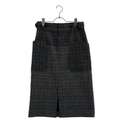 beautiful people / ビューティフルピープル | gradation blockcheck slit tight skirt チェック タイトスカート | 36 | グレー | レディースのサムネイル