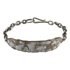 【美品】  iolom / イオロム | Melt Plate Bracelet シルバー ブレスレット | シルバー/ホワイト | メンズ