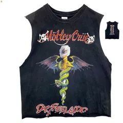2007 MOTLEY CRUE DR.FEELGOOD ツアーTシャツ リメイクカット ノースリーブ L ロックT バンドT Y2Kのサムネイル
