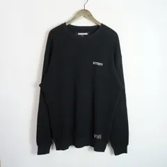 正規 美品 25AW NEIGHBORHOOD ネイバーフッド WAFFLE CREWNECK 252FPNH-CSM11 ワッフル 長袖 Tシャツ サーマル カットソー 黒 L 2439Q♪のサムネイル