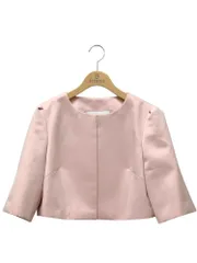 ルネ Jacket 6513950 ノーカラージャケット 38 ピンク ITINJ4UV593Iのサムネイル