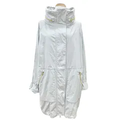 美品△TATRAS タトラス LTLA21S4205-L REA ロゴプレート スタンドカラー フード収納 ZIP UP ブルゾン ロングコート グレー 02 正規品のサムネイル