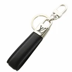 ルイヴィトン LOUIS VUITTON キーホルダー  LV パドロック ドラゴンヌ レザー ロゴ 黒 ブラック シルバーカラー M00745 /KU ■OHのサムネイル