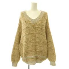 リムアーク rim.ark Mix yarn v-neck knit ニット セーター Vネック ミックスヤーン 長袖 F ベージュ /HS ■OSのサムネイル