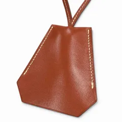 美品▼HERMES エルメス ヴィンテージ レザー マルジェラ期 クロシェット ネックレス ブラウン □C刻印 仏製 メンズ レディース 箱付きのサムネイル