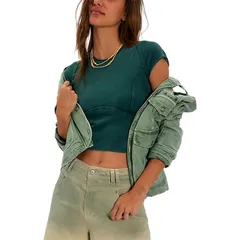 フリーピープル レディース トップス Tシャツ Free People ProtagonistShirt Womens Rainforestのサムネイル
