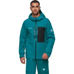 マムート メンズ アウター ジャケット・ブルゾン フーデッドジャケット Mammut Stoney HS Hooded Jacket Mens Deep TealBlack ブラックのサムネイル