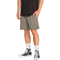 ボルコム メンズ ボトムス ハーフパンツ・ショーツ Volcom Nomoly Elastic Waist 18 Short Mens Brindleのサムネイル