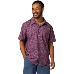 マーモット メンズ トップス シャツ 半袖 Marmot AirExchange ShortSleeve Shirt Mensugar Plum Fiesta Stripe プラムのサムネイル