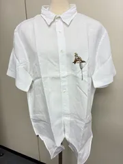 【クリーニング済・高級ライン】ポールスミスコレクション　Paul Smith COLLECTION 　麻100% 極楽鳥刺繍 半袖シャツ ホワイト XLのサムネイル