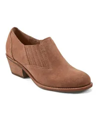 アース レディース シューズ ブーツ・レインブーツ Earth Womens Jalin Almond Toe SlipOn Shooties Cognac Suedeのサムネイル