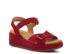 ハッシュパピー レディース シューズ サンダル Hush Puppies Baminda Wedge Sandal Burgundy Suede バーガンディのサムネイル