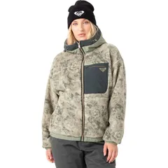 ロキシー レディース アウター ジャケット・ブルゾン Roxy Everest FullZip Hooded Sherpa Womens Olive Combo オリーブのサムネイル