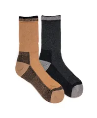 ムクルクス メンズ アンダーウェア 靴下 ウール MUK LUKS Mens Ruff N Tuff Work Wear Merino Wool Blend Crew Socks 2 Pair Pacのサムネイル