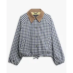 バブアー レディース アウター ジャケット・ブルゾン Barbour Womens Barn Jacket Ging Navy Nt ネイビーのサムネイル