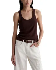 エージー レディース トップス タンクトップ AG Essential Tank Top Oak Barrelのサムネイル