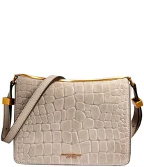 ダナキャラン レディース バッグ スエード Donna Karan Jericho Croco Suede Shoulder Bag Mothのサムネイル