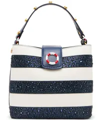 ベッツィジョンソン レディース バッグ Betsey Johnson Ahoy Gorgeous Rhinestone Stripe Bucket Bag Navy Multi ネイビーのサムネイル