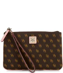 ドーネイアンドバーク レディース アクセサリー 財布 ロゴ Dooney Bourke Large Logo Wristlet Brown TmoroPale Pink ピンクのサムネイル