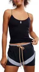 フリーピープル レディース トップス シャツ ロゴ FP Movement Womenskinny Strap Logo Tank Black ブラックのサムネイル