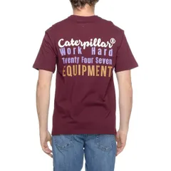 キャタピラー メンズ トップス Tシャツ グラフィック Caterpillar Work Hard Graphic TShirt Short Sleeve Cherry Lacquerのサムネイル
