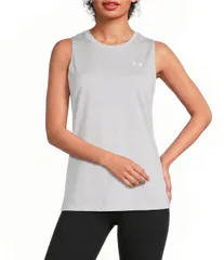 アンダーアーマー レディース トップス シャツ クルーネック ノースリーブ Under Armour Tech Crew Neck Sleeveless Twistank Top Halo Grayのサムネイル
