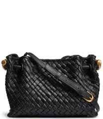 ダナキャラン レディース バッグ Donna Karan Cashmere Woven Crossbody Bag BlackGold ブラックのサムネイル