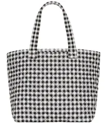 エムジーウォレス レディース バッグ ギンガムチェック ギンガム MZ Wallace Large Metro Deluxe Gingham Tote Bag Black White Ginghamのサムネイル