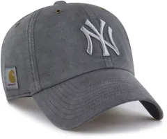 カーハート メンズ アクセサリー 帽子 Carhartt x 47 Carhartt x 47 Adult New York Yankees Charcoal Dyed Clean Up Adjustのサムネイル