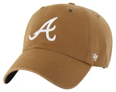 カーハート メンズ アクセサリー 帽子 Carhartt x 47 Carhartt x 47 Adult Atlanta Braves Brown Clean Up Adjustable Hat Nのサムネイル
